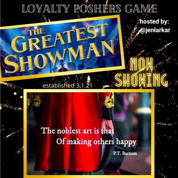 THE GREATEST SHOWMAN 🎪 @jenlarker     🤩A Totally Amazing Share Group 🎪🙌🥳👏 - Picture 1 of 3